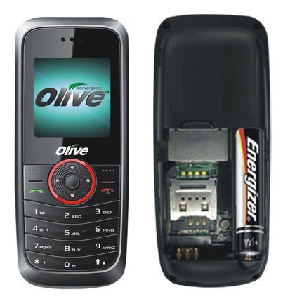 Olive FrvrOn V-G2300 Cellphone powered by AAA Battery