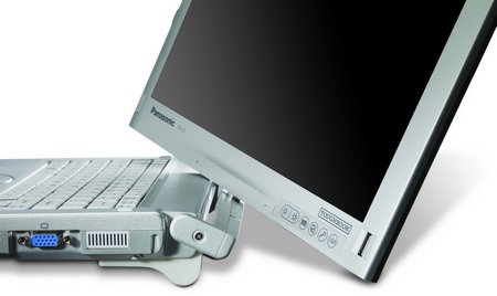 Panasonic Toughbook C1 Convertible Tablet PC turning display