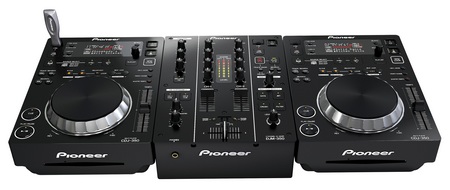 Pioneer CDJ-350 digital media player and DJM-350 2-channel mixer