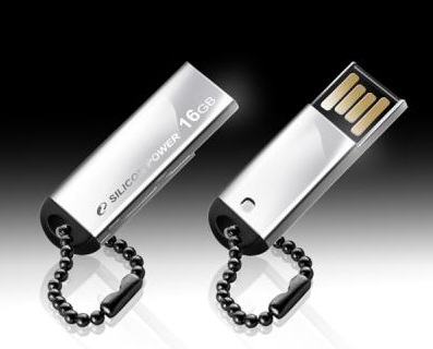 Silicon Power Touch 830 USB Flash Drive with  Stainless Steel Casing
