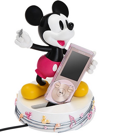 Sony Walkman NW-S740 and NW-S640 Mickey Mouse stand