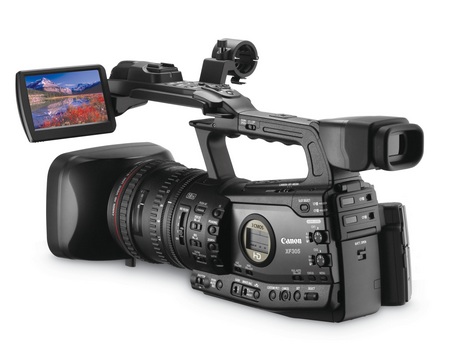 Canon XF305 and XF300 Professional Camcorders angle