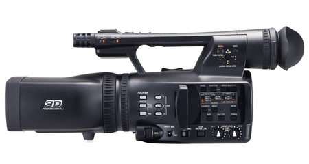 Panasonic AVCCAM AG-3DA1 Full HD 3D Professional Camcorder side LCD open