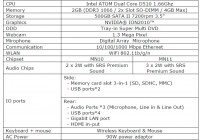 Asus Eee Top PC ET2010PNT All-in-one PC Specs