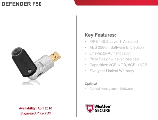 Imation Defender F50 Secure USB flash drive