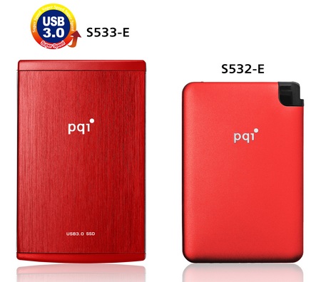 PQI S533-E and S532-E USB 3.0 SATA Dual Interface Portable SSDs