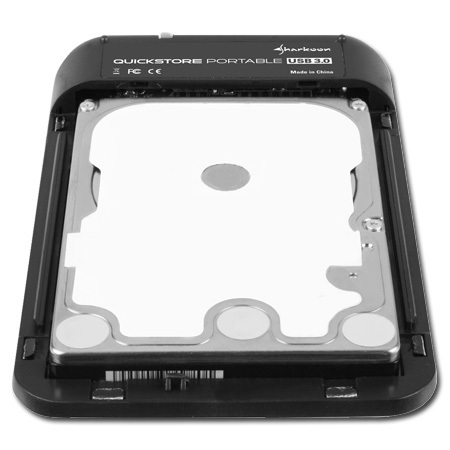 Sharkoon QuickStore Portable USB3.0 Hard Drive Enclosure inside