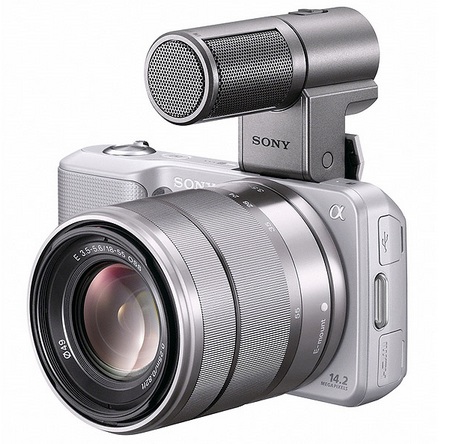 Sony NEX-5 Ultra-Compact DSLRs with ECM-SST1 microphone