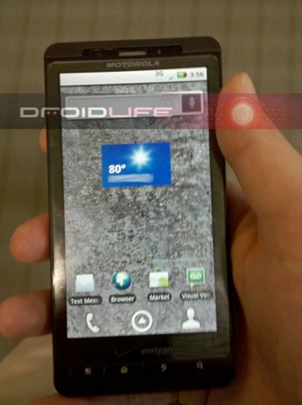 Motorola Droid Extreme Droid X leaked shot front