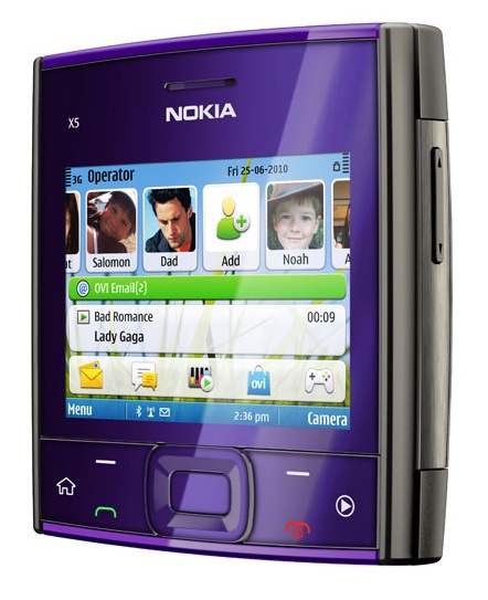 Nokia X5-01 Square QWERTY Phone purple