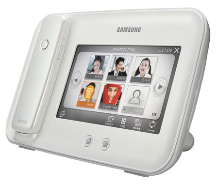 Samsung SP-M100 combines Cordless Phone and Digital Frame white