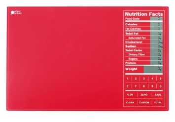 Perfect Portions Digital Scale + Nutrition Facts Display RED