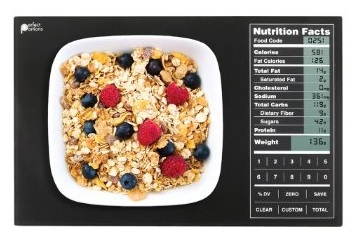 Perfect Portions Digital Scale + Nutrition Facts Display black