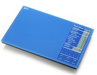 Perfect Portions Digital Scale + Nutrition Facts Display blue