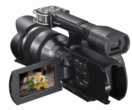 Sony Handycam NEX-VG10 - The First Interchangeable Lens HD Camcorder angle