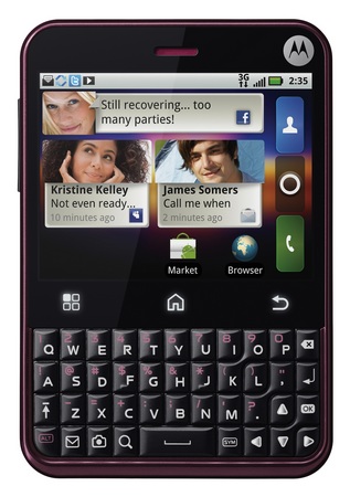 T-Mobile Motorola Charm MOTOBLUR Android Phone front