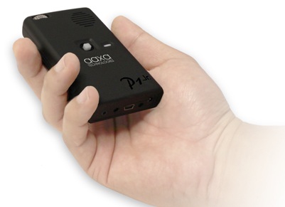 AAXA P1 Jr. - The World's Smallest LCoS Pico Projector on hand