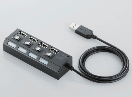 Elecom U2H-TZS410B usb hub strip