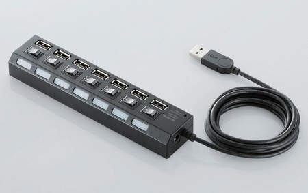 Elecom U2H-TZS720S usb hub strip