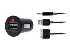 Kensington 2-in-1 Car Charger and AUX Audio Cable