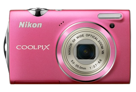 Nikon CoolPix S5100 Point-and-Shoot Camera with 720p Video pink