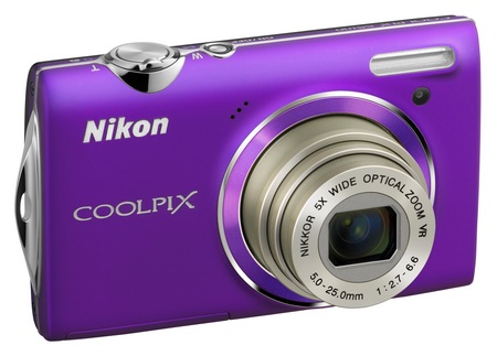 Nikon CoolPix S5100 Point-and-Shoot Camera with 720p Video purple