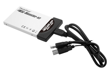 PhotoFast GBOX-Mini USB3.0-SATA HDD SSD Adapter in use