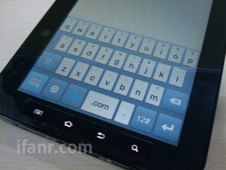 Samsung Galaxy Tab Live Shots keyboard