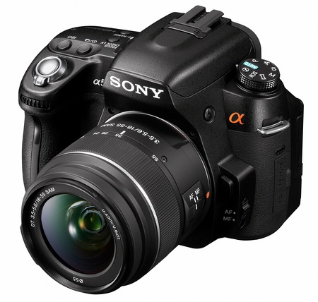 Sony Alpha A560 A580 DSLR angle