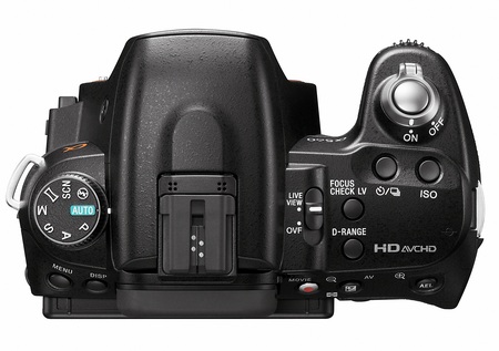 Sony Alpha A560 A580 DSLR top