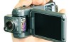 Thanko HDDV-506 HD Camcorder with Swivel Lens and Swivel Screen on hand