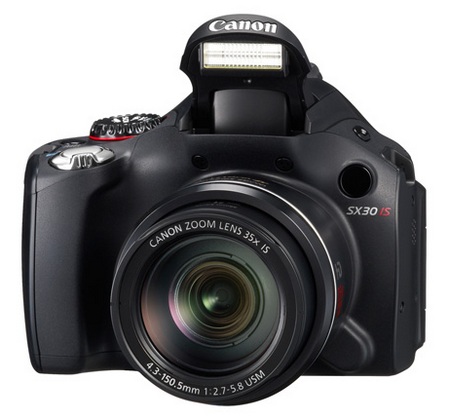 Canon PowerShot SX30 IS Digital Camera with 35x Optical Zoom flash