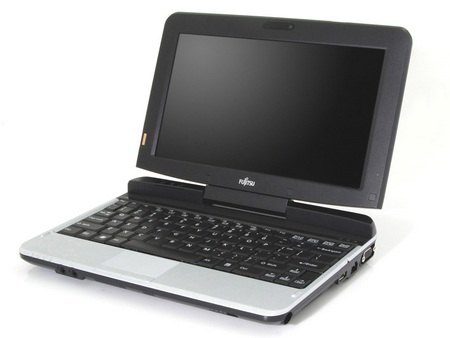 Fujitsu Lifebook T580 Tablet PC with four-finger multi-touch angle