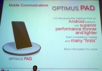 LG Optimus Pad Pictured