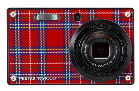 Pentax Optio RS1000 Digital Camera with Interchangeable Faceplate plaid