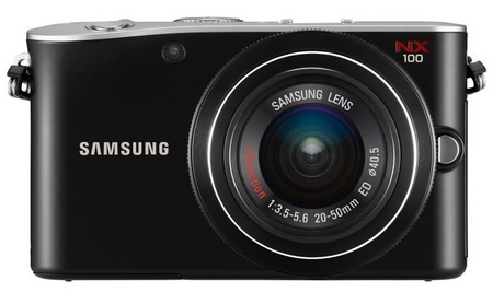 Samsung NX100 Mirrorless Camera front