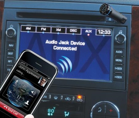 Scosche motorMOUTH II Bluetooth Car Kit in use