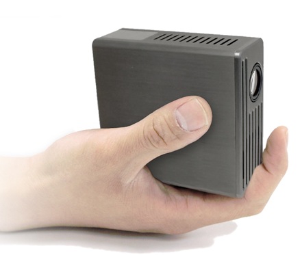 AAXA M1 Ultimate Micro Projector on hand