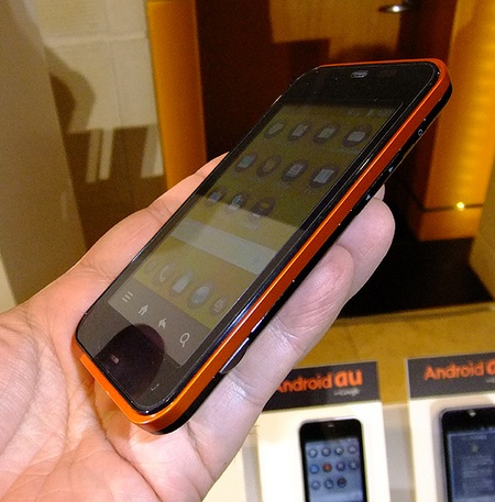 KDDI au Sharp IS03 Android Phone with Retina Display right