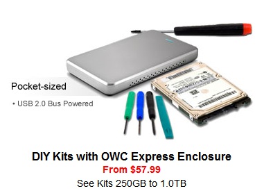 OWC DIY Hard Drive Kit with OWC Express enclosure