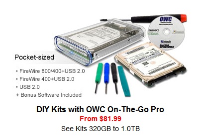 OWC DIY Hard Drive Kit with OWC On-The-Go Pro