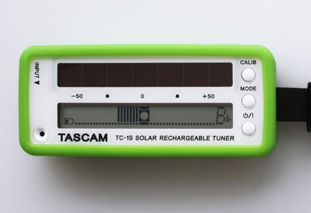 Tascam TC-1S Solar-Powered Instrument Tuner green