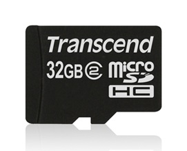 Transcend 32GB Class 2 microSDHC Memory Card