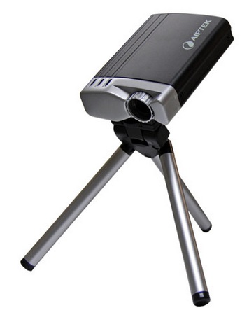 Aiptek PocketCinema T20 USB Pico Projector on tripod