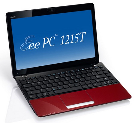 Asus Eee PC 1215T Seashell Netbook with AMD Neo red