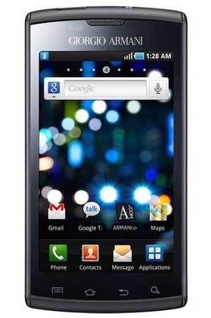 Giorgio Armani Samsung Galaxy S Phone is a Captivate with Armani Logo