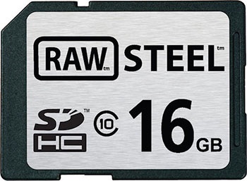 Hoodman RAW STEEL Rugged SDHC Memory Card.