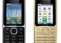 Nokia C2-01 Candybar Phone black gold