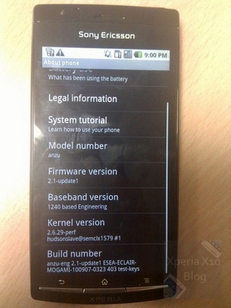 Sony Ericsson ANZU Android Phone Leaked