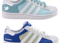 Adidas Facebook and Twitter Superstars Sneakers